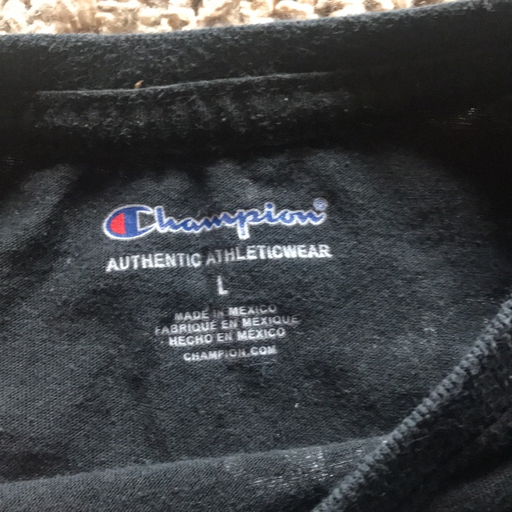 Champion Boys Black Short Sleeve Tee Shirt - Picture 4 of 4